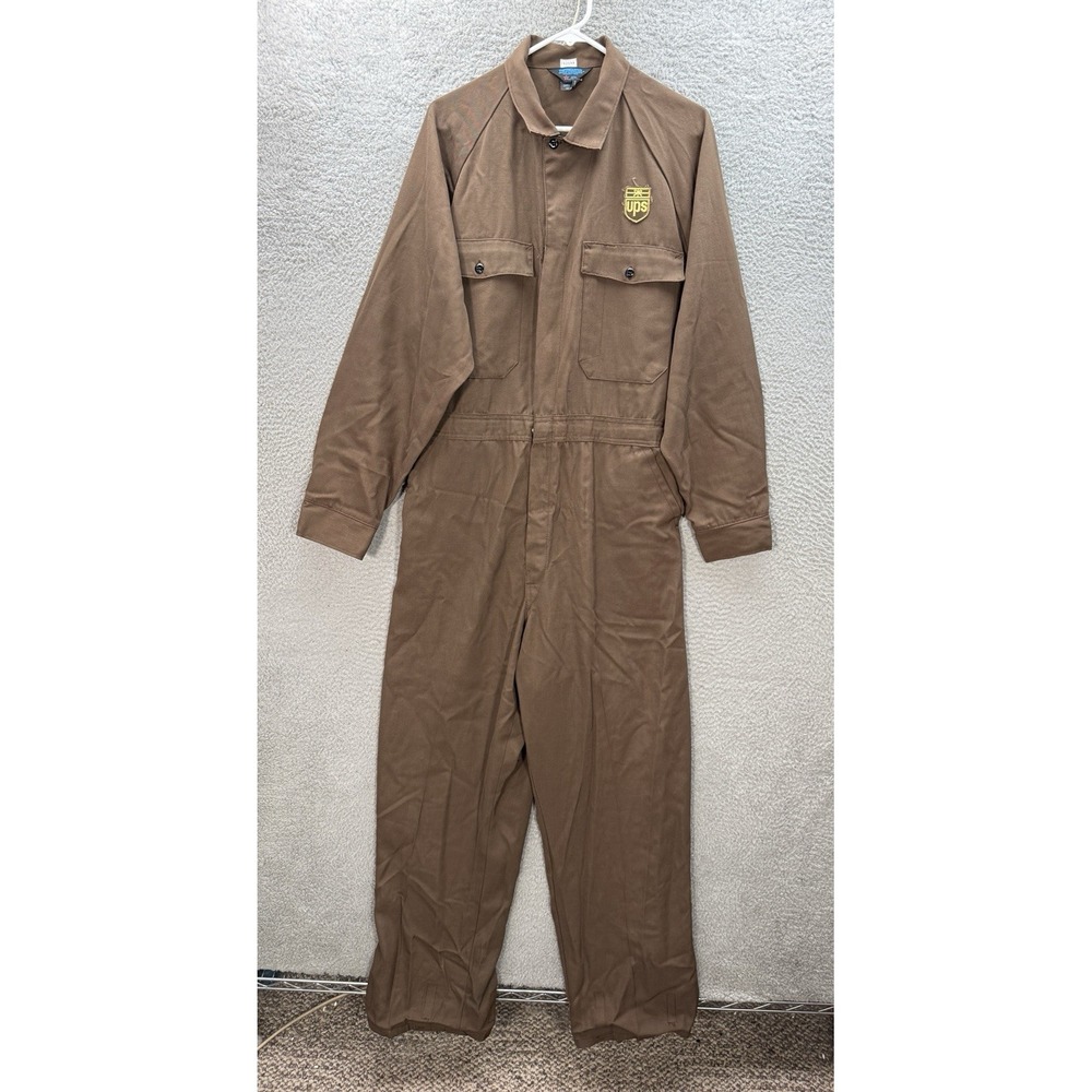 Vintage Topp Master Coveralls Adult Large Brown UPS Delivery Driver Workwear 90s